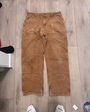 Vintage Carhartt B01-BRN Brown Duck Canvas Double Knee Work Pants 32x30